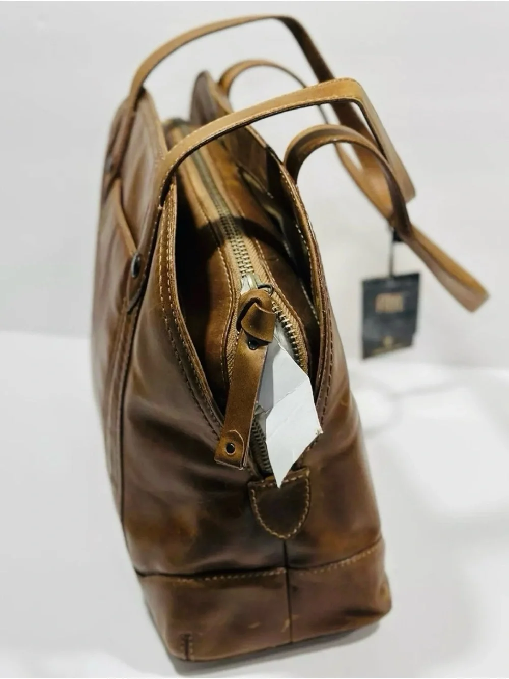 Frye structured leather